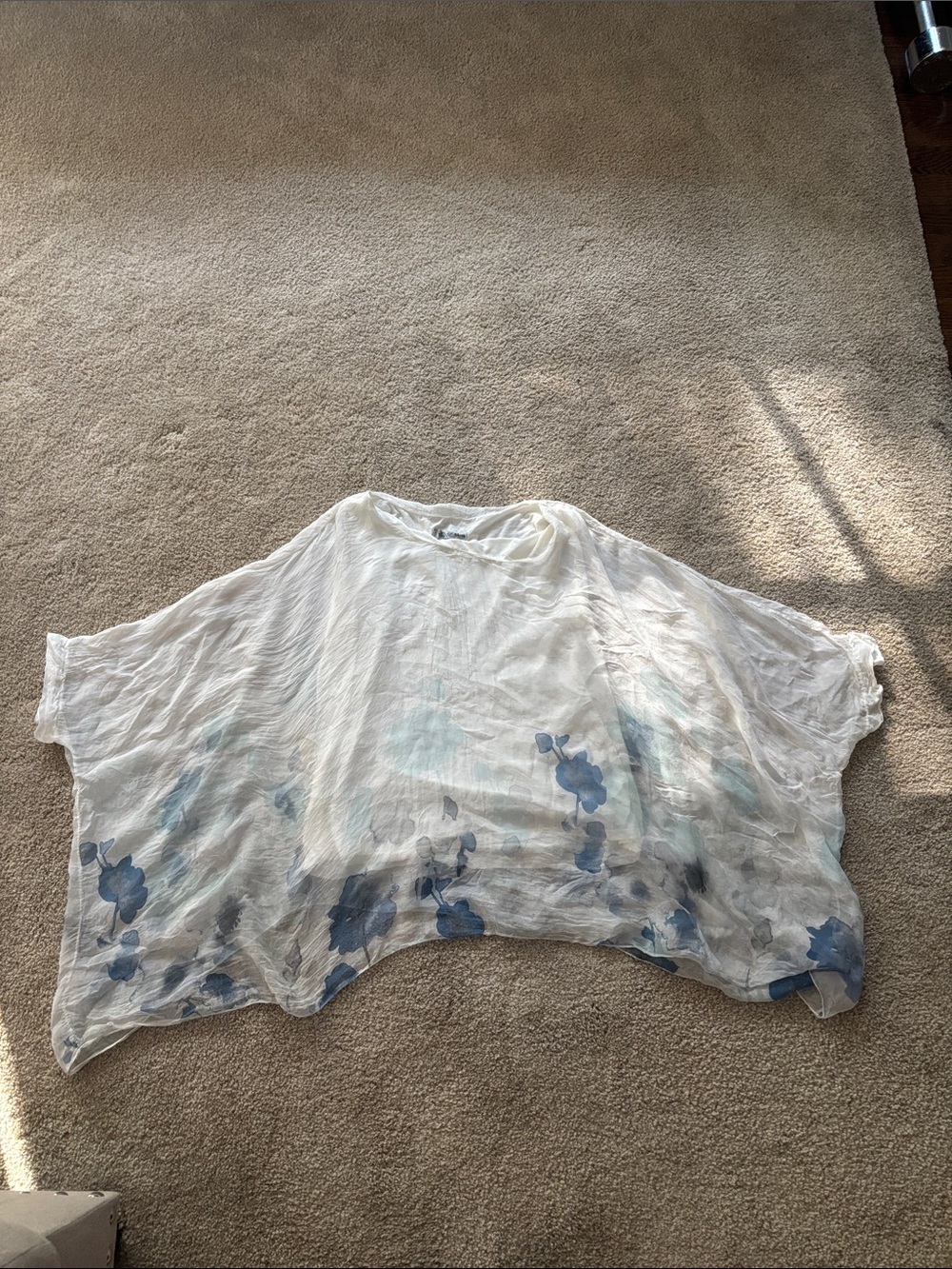 Elena Baldi White Sheer Linen Top